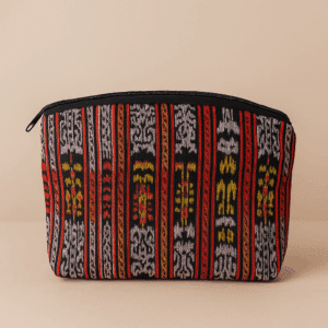 Front view of handmade Guatemalan cosmetic bag